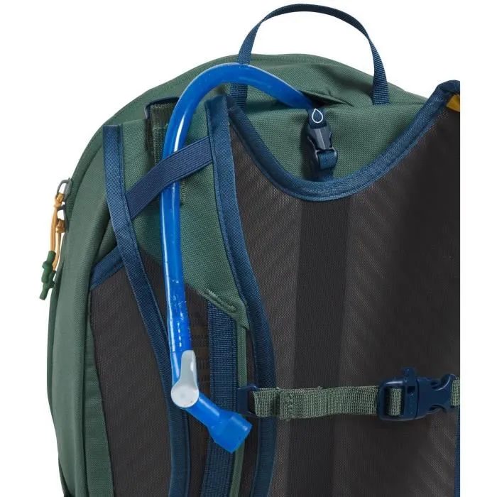 The North Face Basin 18 L - Sac à Dos de Randonnée Compact et Robuste en Tissu Ripstop avec Housse de Pluie Intégrée et Système de Suspension NextVent - Green / Navy