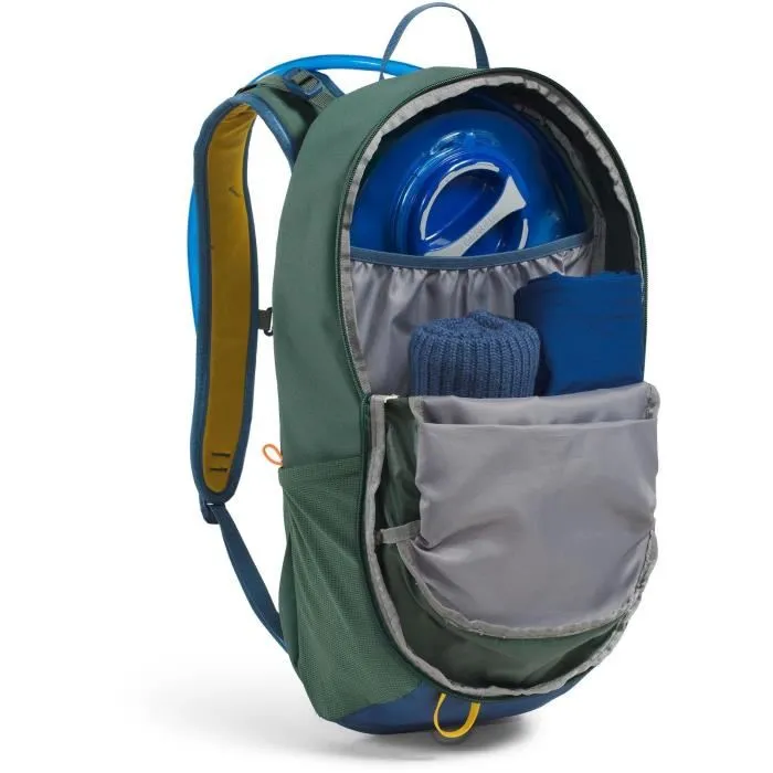 The North Face Basin 18 L - Sac à Dos de Randonnée Compact et Robuste en Tissu Ripstop avec Housse de Pluie Intégrée et Système de Suspension NextVent - Green / Navy