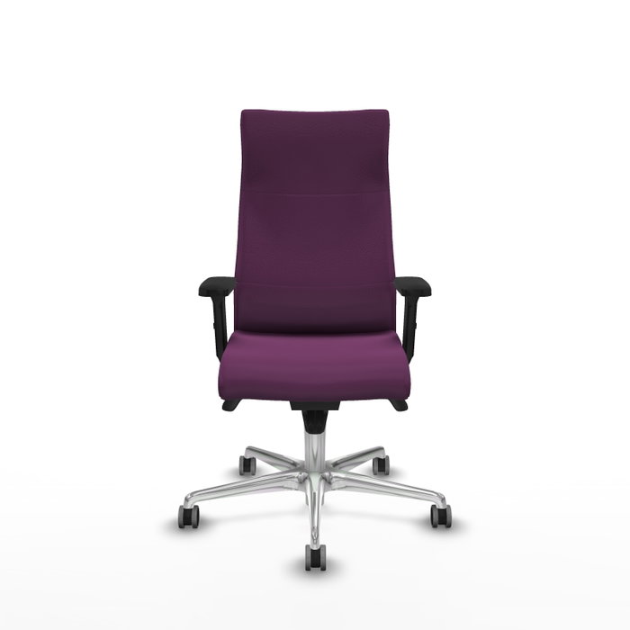 Piqueras Y Crespo Fauteuil Albacete, mécanisme Synchro, Similicuir Morado, Base Aluminium Piqueras Y Crespo Fauteuil Albacete, mécanisme Synchro, Similicuir Morado, Base Aluminium