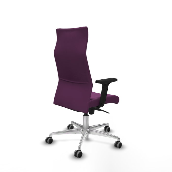 Piqueras Y Crespo Fauteuil Albacete, mécanisme Synchro, Similicuir Morado, Base Aluminium Piqueras Y Crespo Fauteuil Albacete, mécanisme Synchro, Similicuir Morado, Base Aluminium