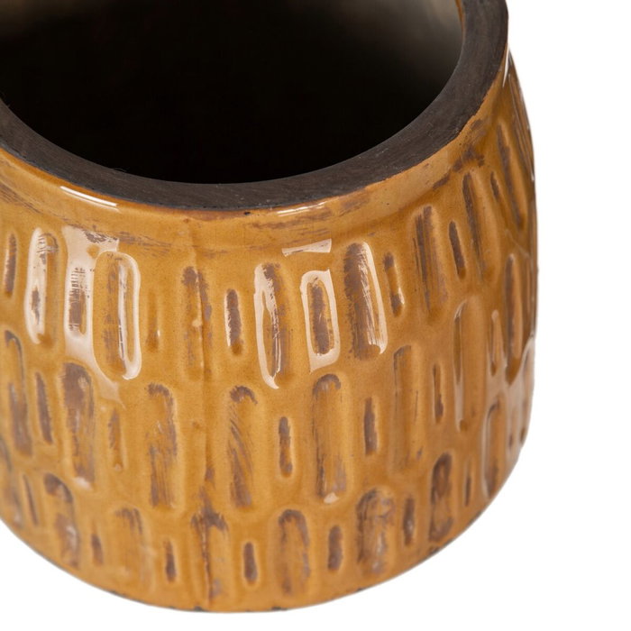 BigBuy Garden Cache-pot en Céramique Moutarde 17,5 x 17,5 x 17 cm BigBuy Garden Cache-pot en Céramique Moutarde 17,5 x 17,5 x 17 cm