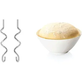 Bosch MFQ3530 Batteur Mélangeur 450W, 5 Vitesses + Fonction Pulse, 2 Fouets et 2 Crochets Pétrisseurs en Inox, Blanc/Gris