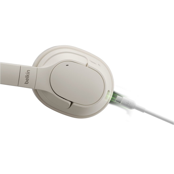Belkin Soundform Surround AUD009hqSA - Casque sans fil Over-Ear - Beige Belkin Soundform Surround AUD009hqSA - Casque sans fil Over-Ear - Beige