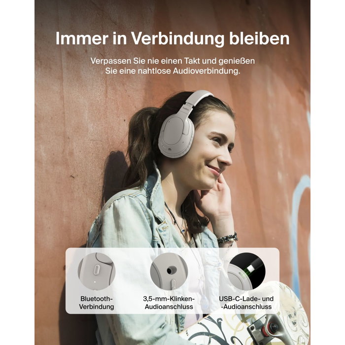 Belkin Soundform Surround AUD009hqSA - Casque sans fil Over-Ear - Beige Belkin Soundform Surround AUD009hqSA - Casque sans fil Over-Ear - Beige