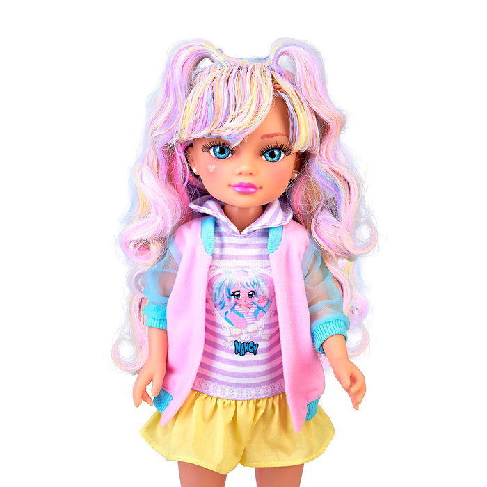 Famosa Poupée Nancy Charms In Style Nac90000 - Style Kawaii avec robe, gilet pastel, chaussettes et nu-pieds personnalisables Famosa Poupée Nancy Charms In Style Nac90000 - Style Kawaii avec robe, gilet pastel, chaussettes et nu-pieds personnalisables
