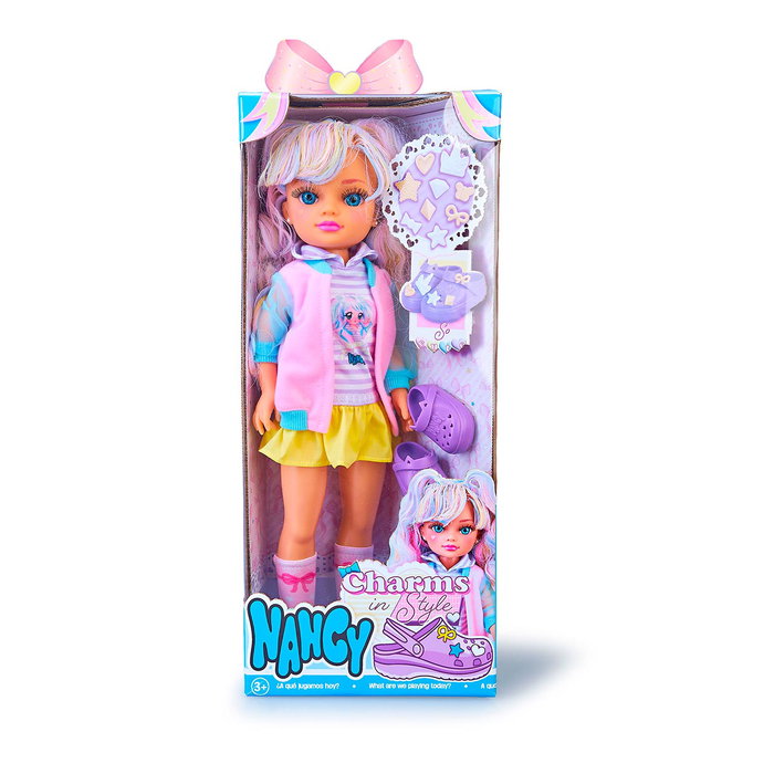 Famosa Poupée Nancy Charms In Style Nac90000 - Style Kawaii avec robe, gilet pastel, chaussettes et nu-pieds personnalisables Famosa Poupée Nancy Charms In Style Nac90000 - Style Kawaii avec robe, gilet pastel, chaussettes et nu-pieds personnalisables