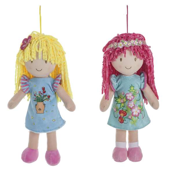 Creaciones Llopis - Poupée Piti 35 cm avec cheveux en laine, 4 modèles assortis, polyester-acrylique, 3 ans, langues: espagnol, portugais, français