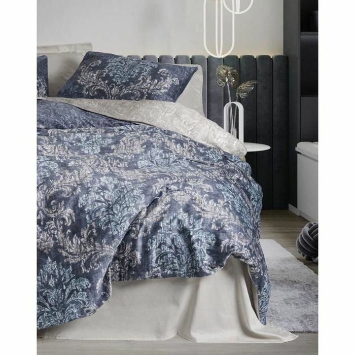 Parure de lit en satin de coton beige - 220 x 240 cm