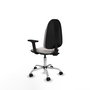 PIQUERAS Y CRESPO Chaise de bureau Algarra, simili cuir blanc, base chromée