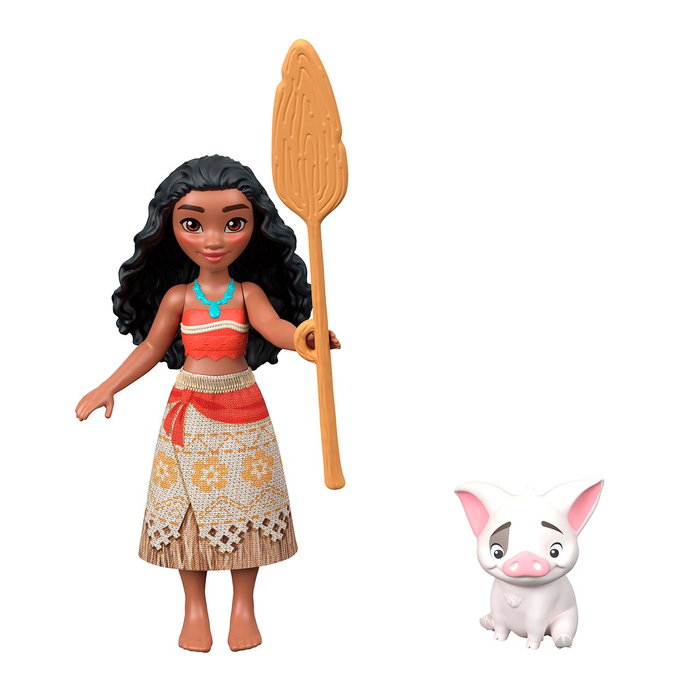 MATTEL Disney Princess - Pack de 5 Figurines Vaiana avec Accessoires : Vaiana, Maui, Grand-Mère Tala, Pua et Crabe