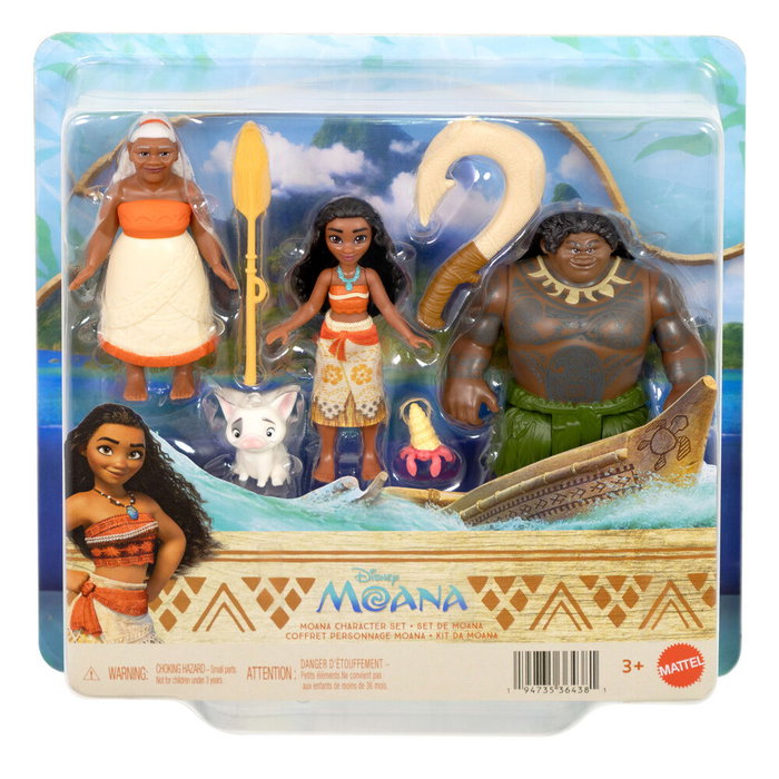 MATTEL Coffret de figurines miniatures Vaiana Disney Princess