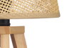 Giftdecor Lampe de Table conique en Abat-jour Naturel 32 cm Marron Bois Pin PVC Papel Ampoule E14 (Set de 6)