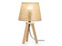 Giftdecor Lampe de Table conique en Abat-jour Naturel 32 cm Marron Bois Pin PVC Papel Ampoule E14 (Set de 6)
