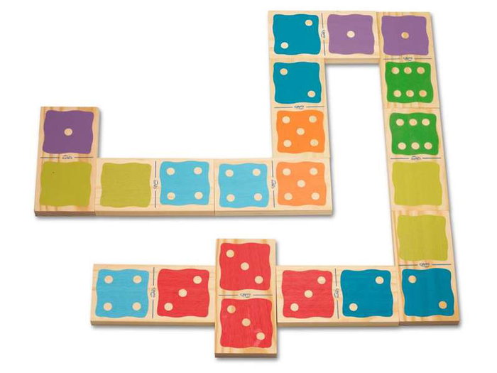Cayro Jeu de Domino Géant en Bois - 21x21x13 cm