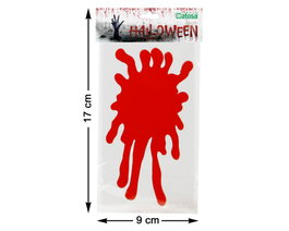 Atosa Autocollant Tache de Sang 17x9 cm Décoration Halloween Rouge
