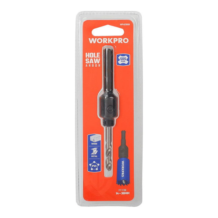 Workpro Mandrin pour scies de couronne bimétalliques de 14 à 30 mm Workpro Mandrin pour scies de couronne bimétalliques de 14 à 30 mm