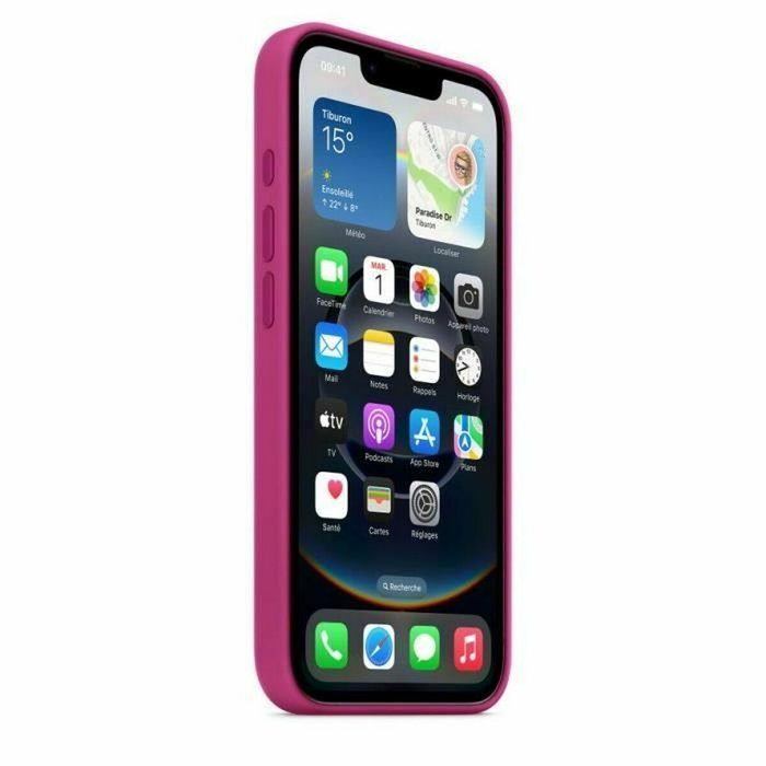 Apple Coque en silicone Fuchsia pour iPhone 16e Apple Coque en silicone Fuchsia pour iPhone 16e
