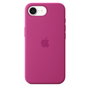 Apple Coque en silicone Fuchsia pour iPhone 16e