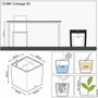 Lechuza Pot de fleurs Cube Cottage 50 - Granit