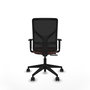 Chaise Motilla Synchrone/Traslack tissu Marron Maille Noir Base pyramidale noire Accoudoir 1D Sans appui-tête Roulettes 65mm nylon