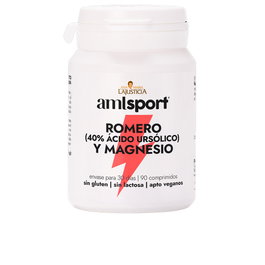 Amlsport Romarin Extraits 40% Acide Ursolique et Magnésium 90 Comprimés Complément Alimentaire Métabolisme