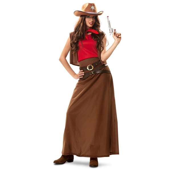My Other Me Déguisement Cowgirl avec Jupe, Bandana, Gilet et 2 Ceintures Taille XXL