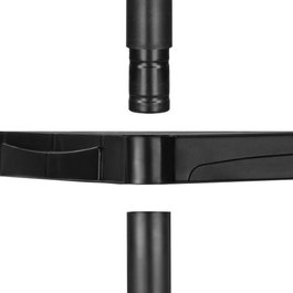 Marbueno Étagère 3 Tablettes Plastique Noir 61x31x91 cm Jardin 10536