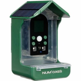 Num'Axes CAM1074 Caméra mangeoire et abreuvoir pour oiseaux, Noir