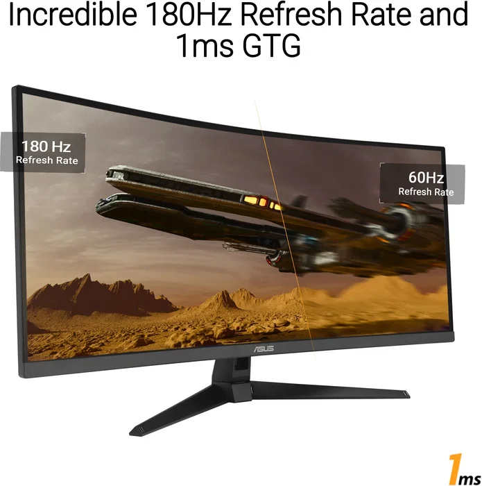 ASUS TUF Gaming VG34VQ3B - Écran PC gamer incurvé 34" WQHD 180Hz Dalle VA 1ms - AMD FreeSync Premium - Couleurs DCI-P3 90%