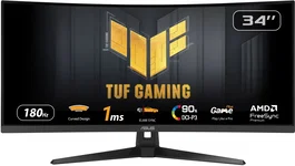 ASUS TUF Gaming VG34VQ3B - Écran PC gamer incurvé 34" WQHD 180Hz Dalle VA 1ms - AMD FreeSync Premium - Couleurs DCI-P3 90%