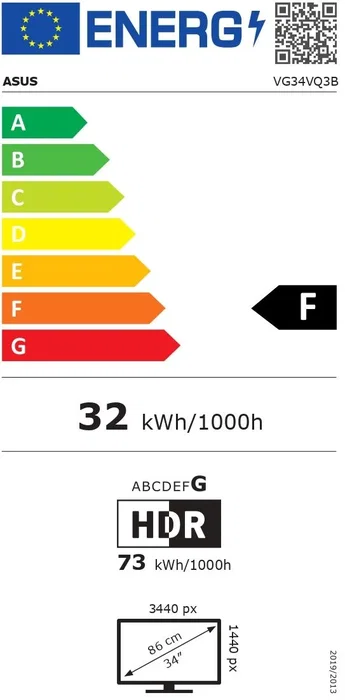 ASUS TUF Gaming VG34VQ3B - Écran PC gamer incurvé 34" WQHD 180Hz Dalle VA 1ms - AMD FreeSync Premium - Couleurs DCI-P3 90%