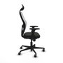 Piqueras y Crespo Chaise de Bureau avec Appui-tête Jorquera 2D036G1 Noir