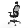 Piqueras y Crespo Chaise de Bureau avec Appui-tête Jorquera 2D036G1 Noir