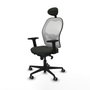 Piqueras y Crespo Chaise de Bureau avec Appui-tête Jorquera 2D036G1 Noir