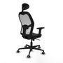 Piqueras y Crespo Chaise de Bureau avec Appui-tête Jorquera 2D036G1 Noir