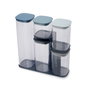 Joseph Joseph Podium Bleu - Set de 5 Bocaux de Rangement