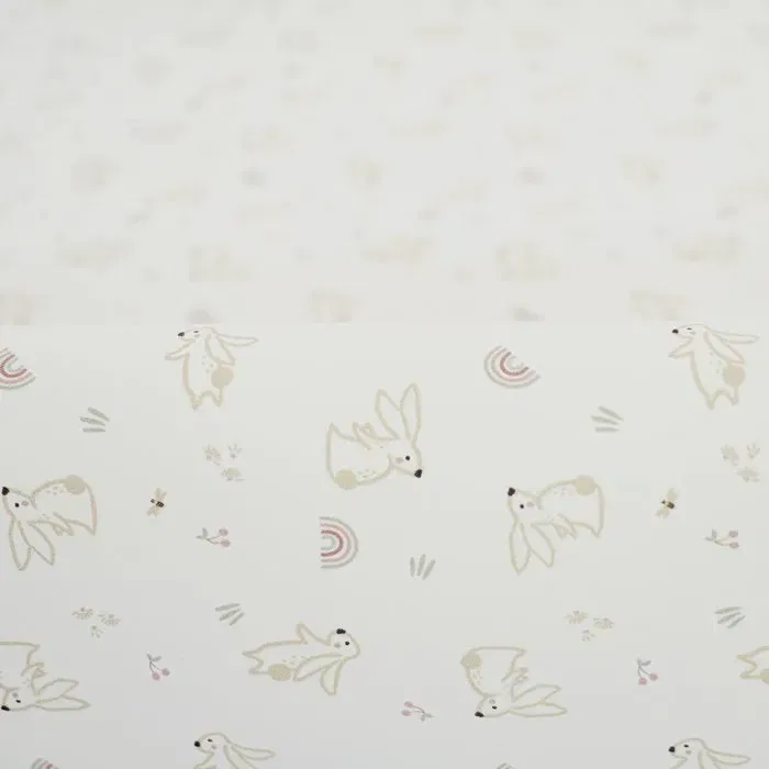 Tineo Matelas à langer PROFILE - Matelas de change en PVC avec mousse douce, motifs lapins, dimensions universelles 50x70 cm