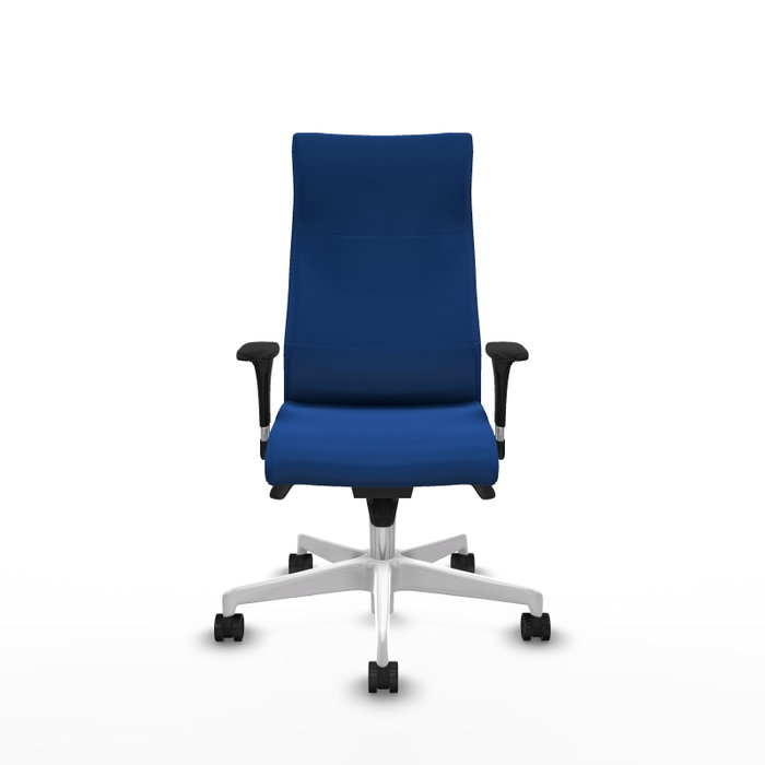Piqueras Y Crespo Fauteuil Albacete Bleu avec mécanisme synchrone et base blanche Piqueras Y Crespo Fauteuil Albacete Bleu avec mécanisme synchrone et base blanche