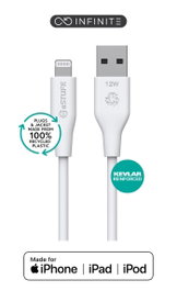 eSTUFF Câble USB-A vers Lightning INFINITE (GRS) 1 m Blanc