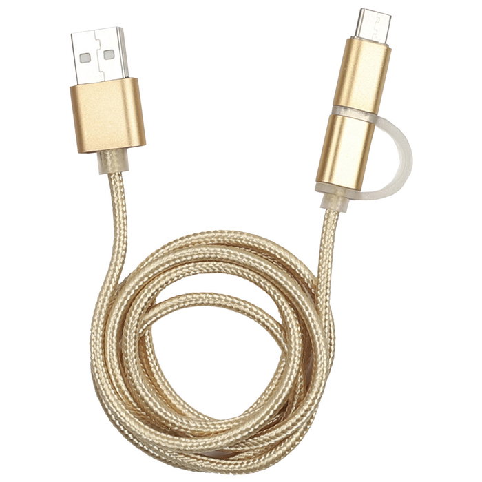 Be Mix Câble USB 2 en 1 Micro USB et Type C, 1m