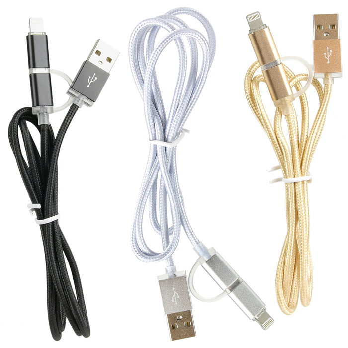 Be Mix Câble USB 2 en 1 Micro USB et Type C, 1m