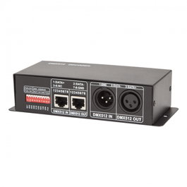 Contrôleur DMX512 RVB 12/24VDC 3 Canaux 8A 288/576W
