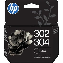 HP Cartouche d'encre originale 302 304 Noire - Haute qualité pour impressions nettes, compatible DeskJet Envy OfficeJet