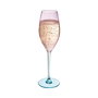 Cristal d'Arques Boîte de 4 Verres à Pied Swirly Spring Cristal 21 cL Rose