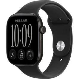 Apple Watch Series 12 GPS + Cellular - 46mm - Boîtier Black Aluminium - Bracelet Black Sport Band - S/M