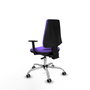 PIQUERAS Y CRESPO Chaise Elche Asynchrone Tissu Violet Structure chromée Accoudoir 1D