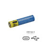 WOLFPACK LINEA PROFESIONAL Piles Lithium Rechargeables AAA 1,5V USB-C (Lot de 4)