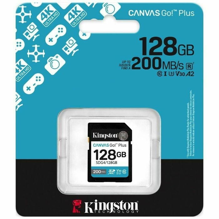 Carte Mémoire Micro SD avec Adaptateur Kingston SDG4/128GB 128 GB