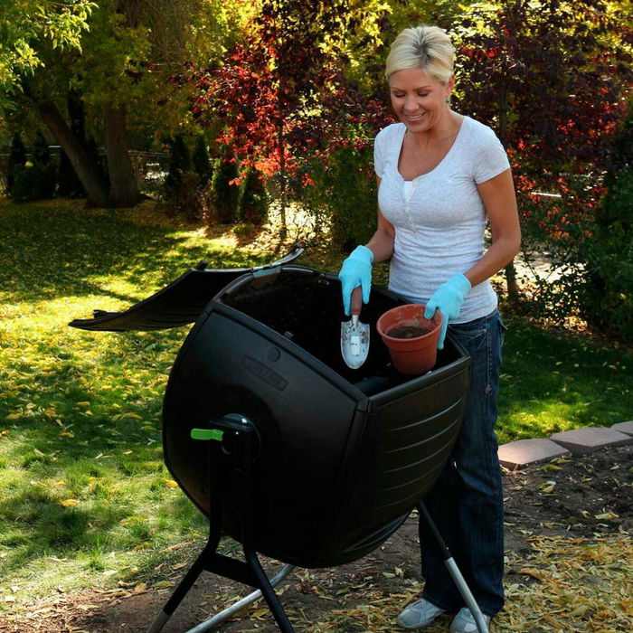 Seau de compostage Lifetime Rotation 189 L 75 x 81 x 113 cm