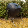 Color Baby - Bac à compost 189 litres en acier galvanisé avec tambour rotatif, porte rabattable et fermeture hermétique - 75x81x113 cm